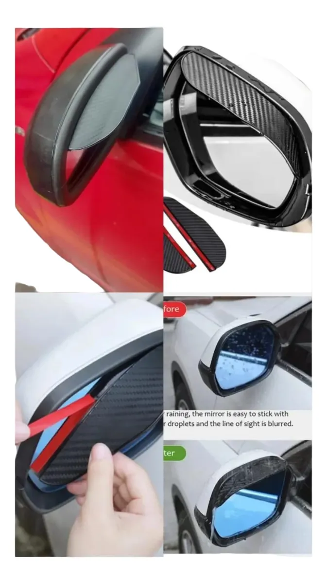 Protector De Lluvia Espejos Carro