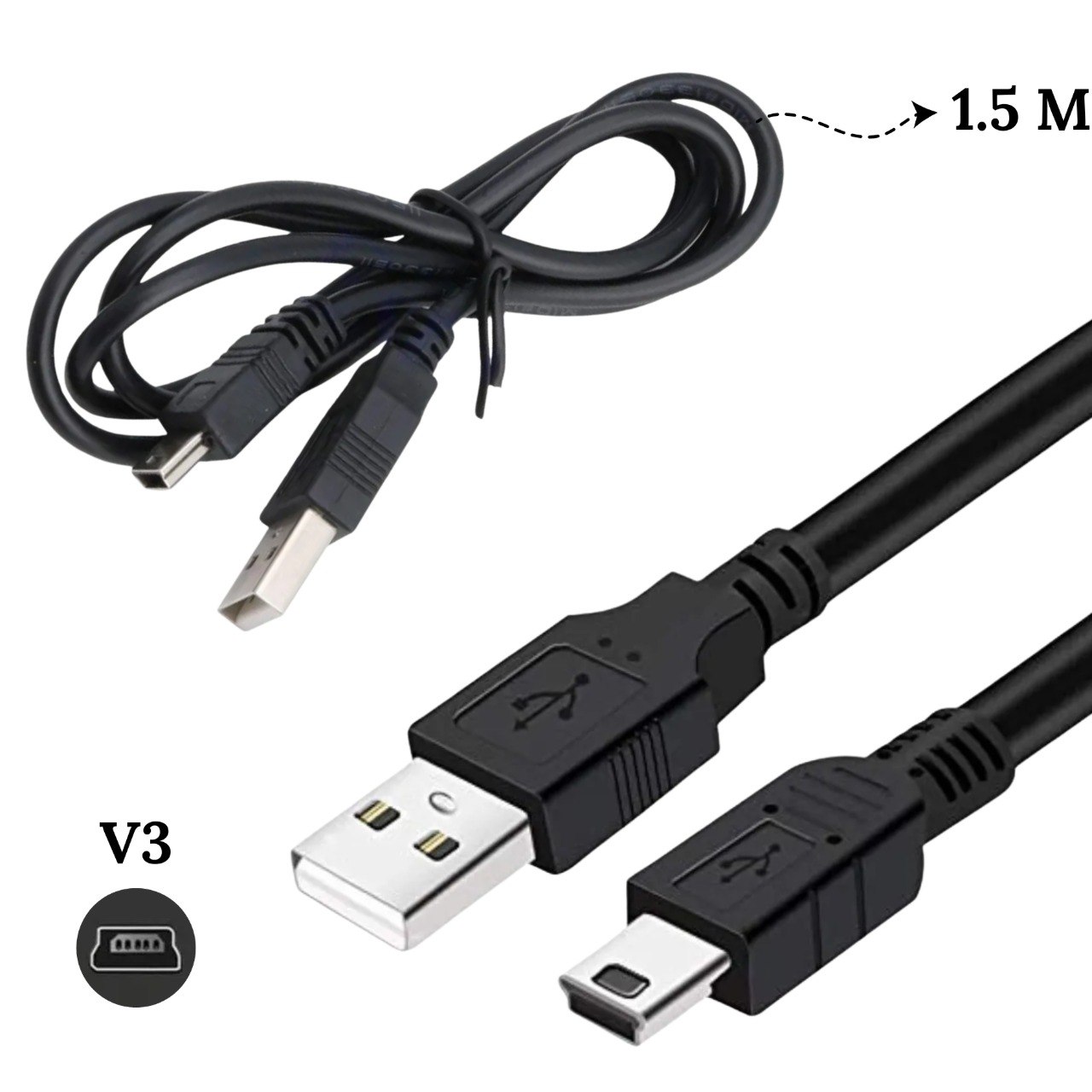 Cable De Carga Usb A Mini Usb V3 1.5 M