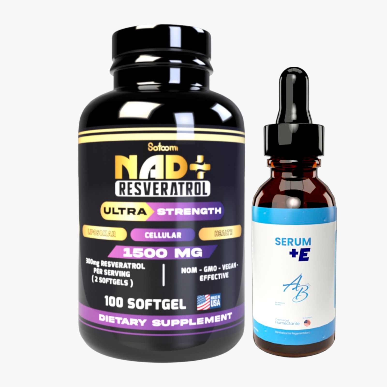 Miniatura 6 de NAD+ Resveratrol con Serum+E