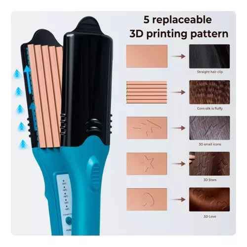 Miniatura 3 de Plancha de cabello 3D+ 5 placas de figur
