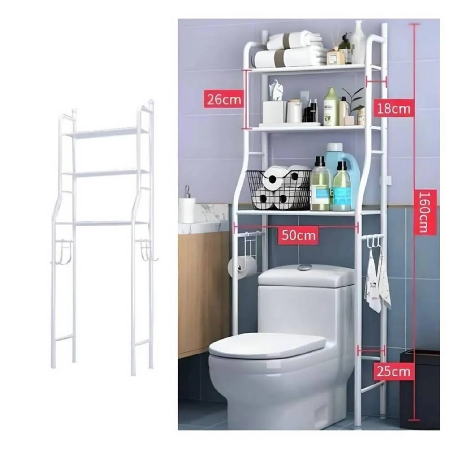 Miniatura 4 de Estante Organizador Para Baño Inodoro Al