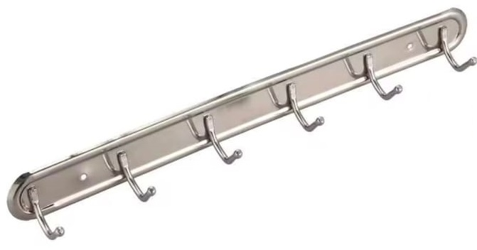 Perchero Metálico de Pared con 8 Ganchos