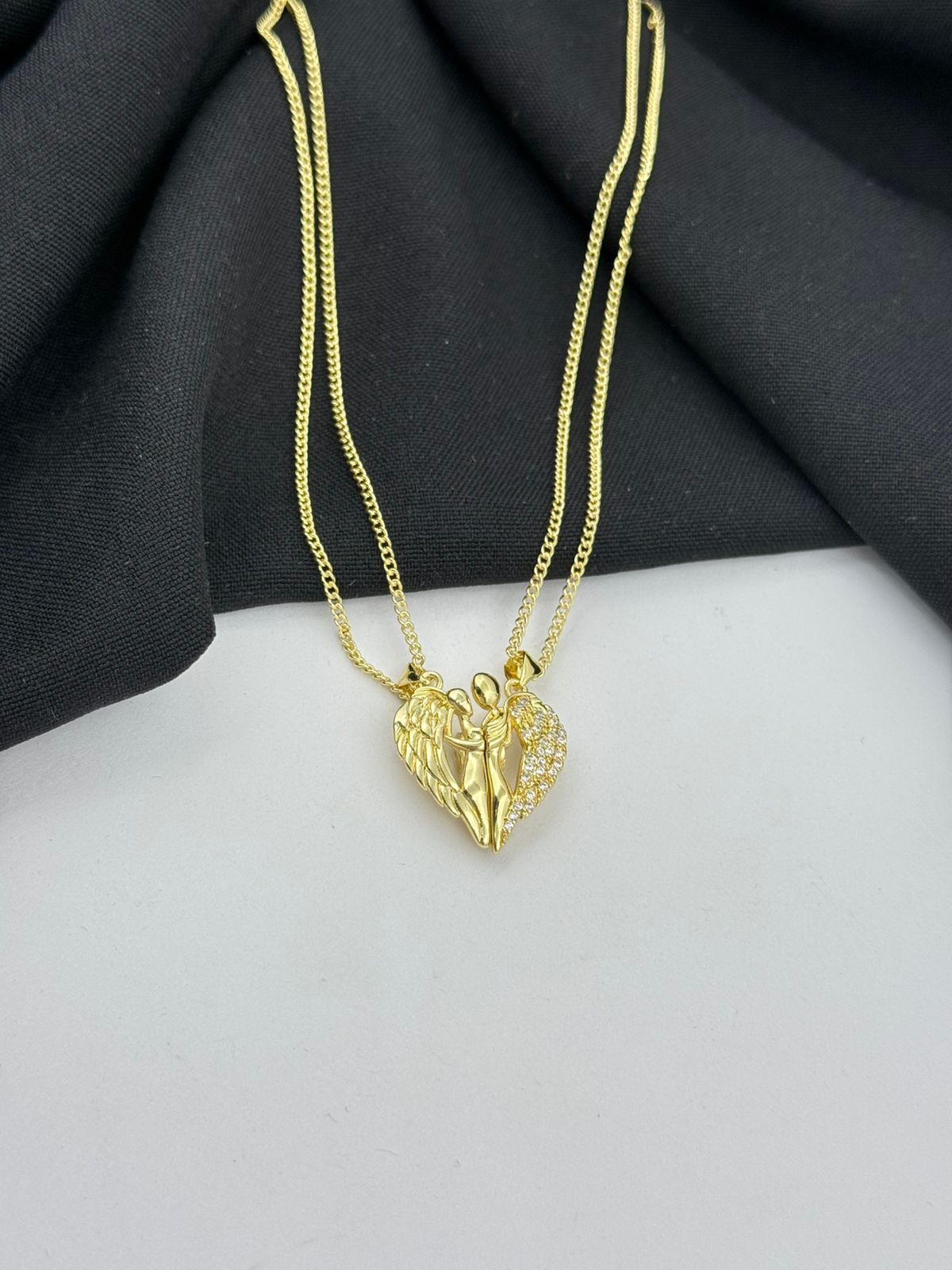 CADENA DIJE PAREJAS ANGELES IMAN