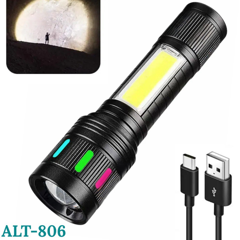 Miniatura 2 de Linterna Tactica Led Recargable ALT-806