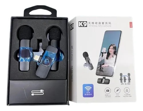 Miniatura 4 de Micrófono inalámbrico doble K9 (2 en 1)