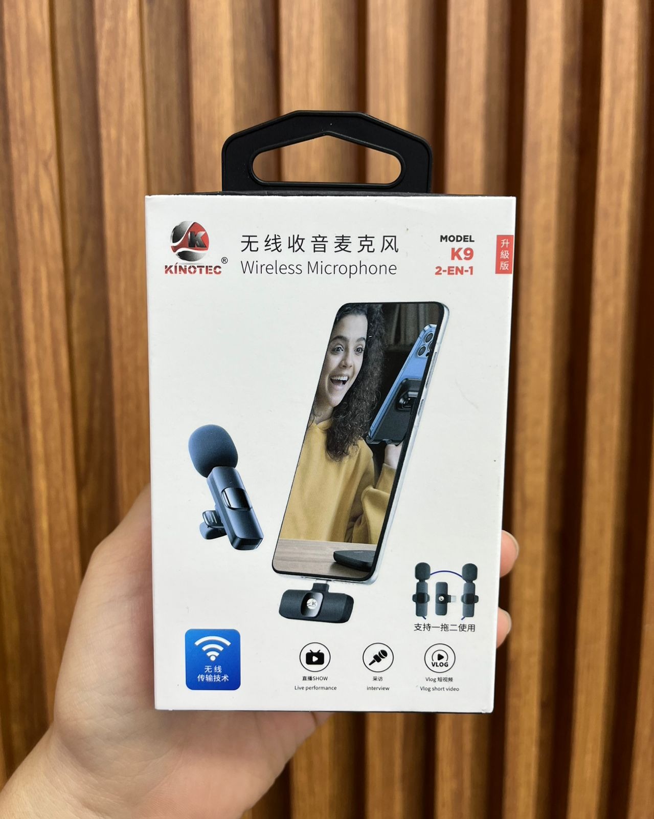 Miniatura 2 de Micrófono inalámbrico doble K9 (2 en 1)