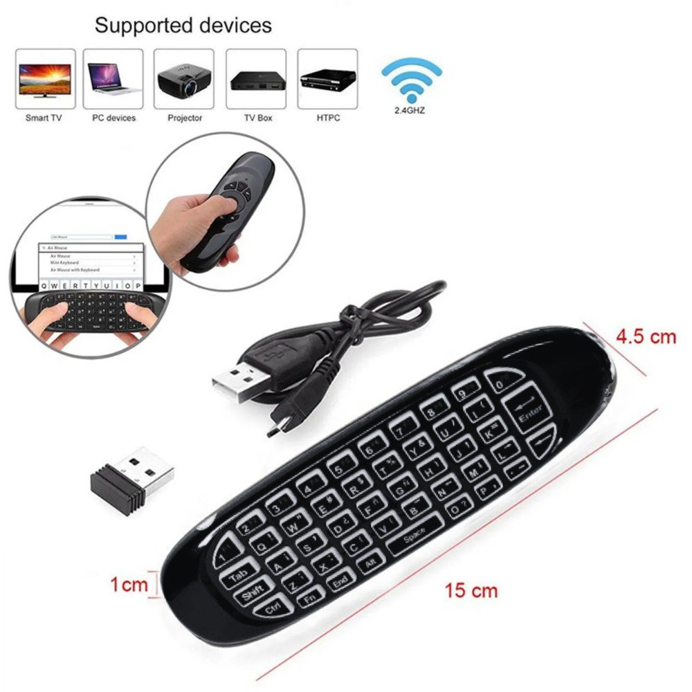 Miniatura 2 de Mini Teclado Control Smart Tv Inalambric