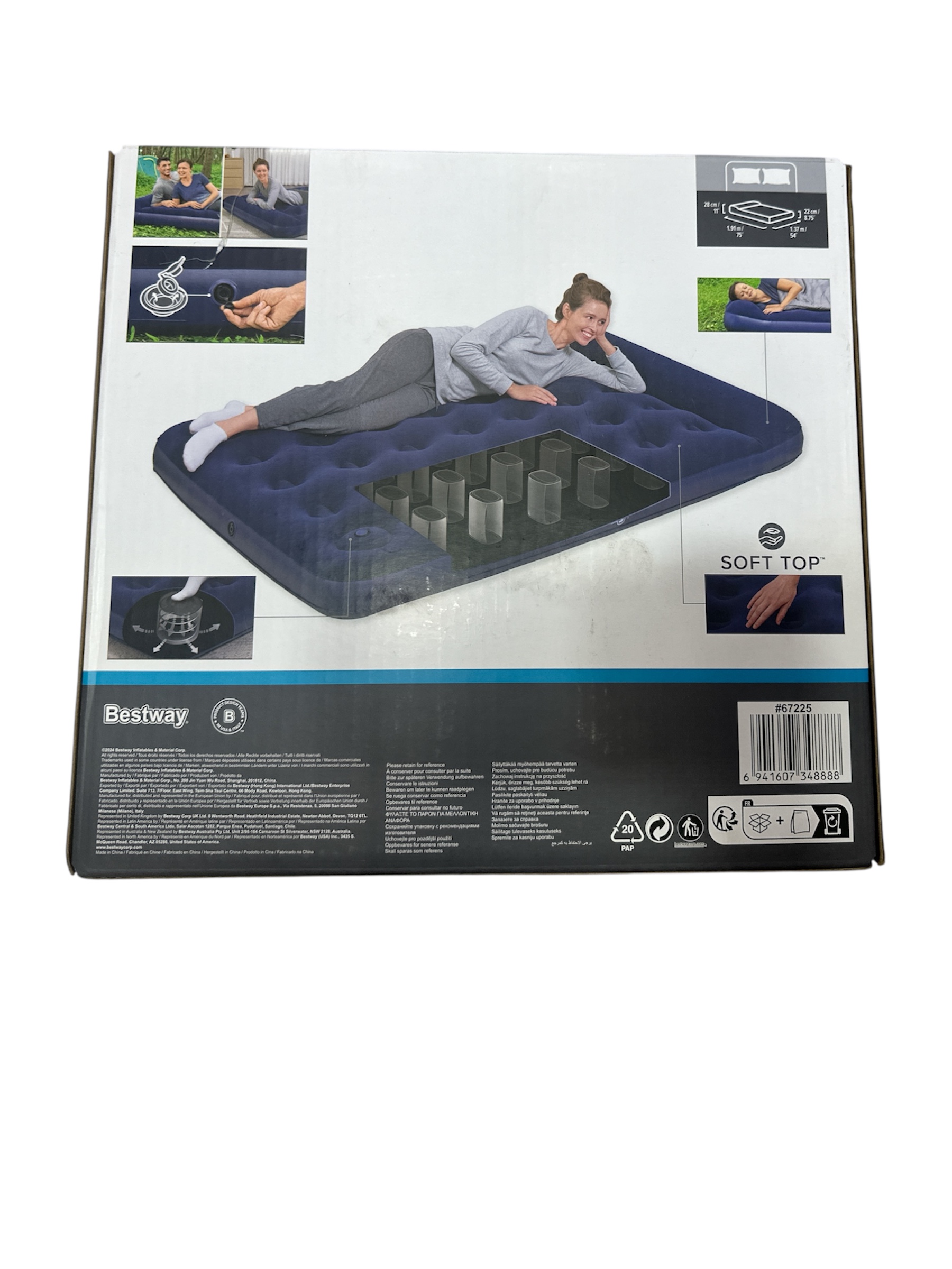 Colchón inflable se infla con el PiE