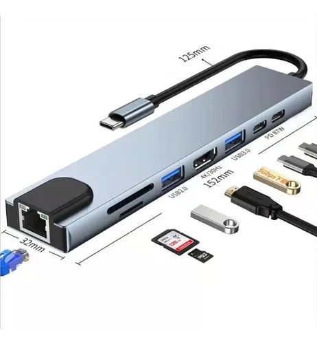 Miniatura 2 de Convertidor Tipo C 8 En 1 Hub