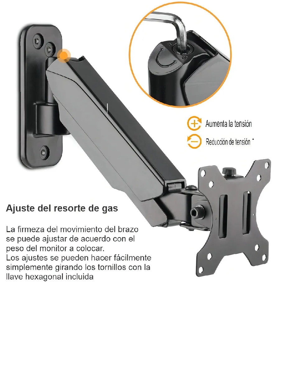 Miniatura 2 de Soporte De Pared Brazo Para Monitor Lcd