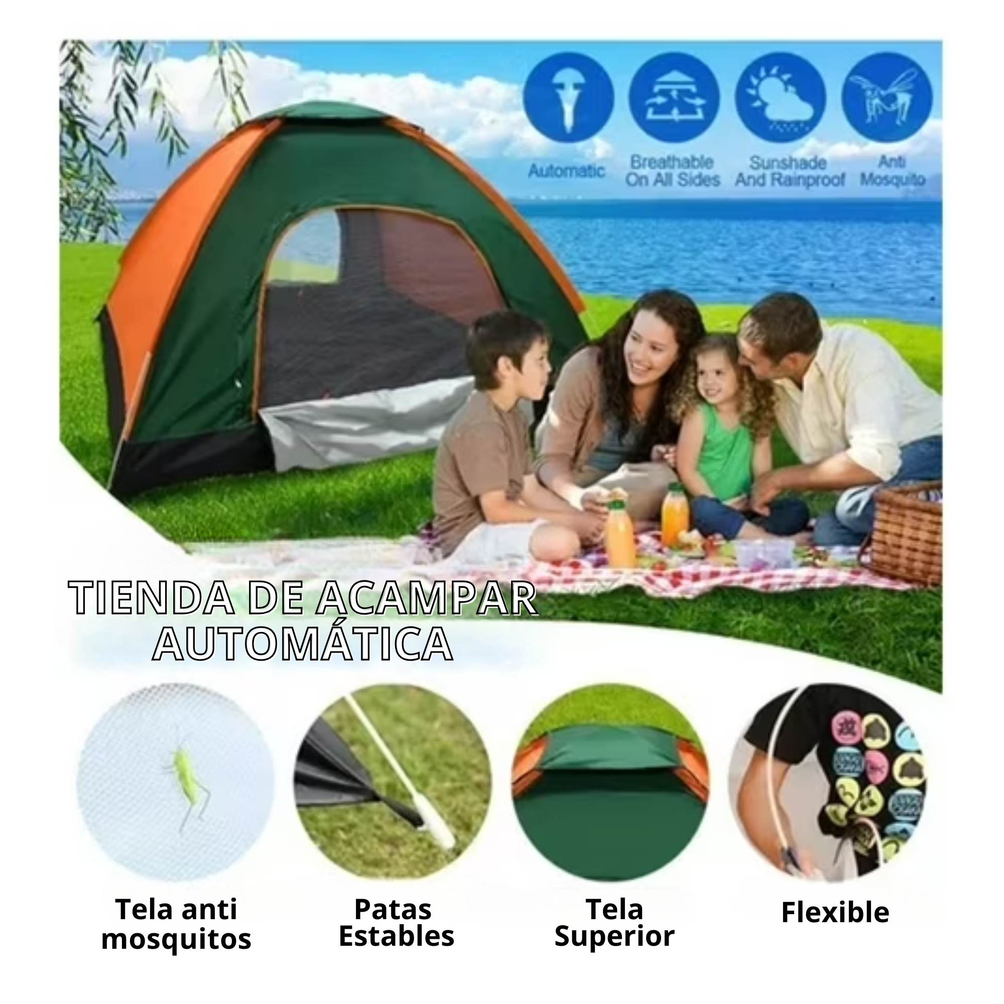 Miniatura 6 de Carpa tienda de campaña 3 personas