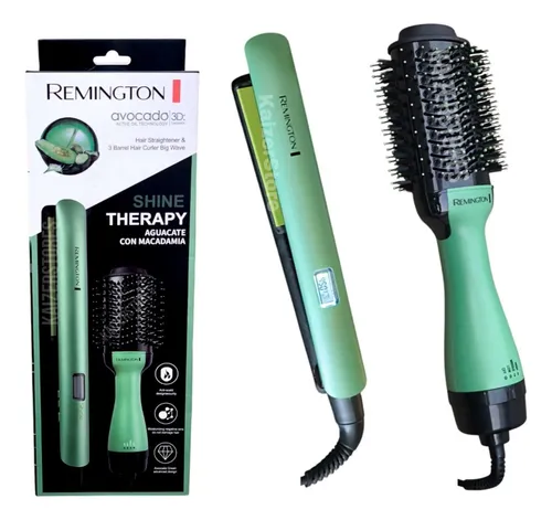 COMBO CEPILLO PLANCHA AGUACATE