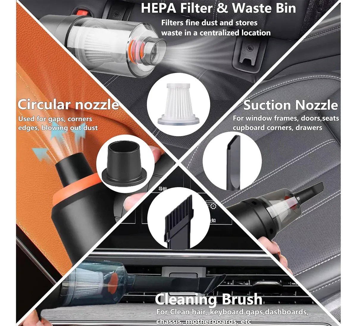 Miniatura 3 de MINI ASPIRADORA PORTATIL  3 EN 1