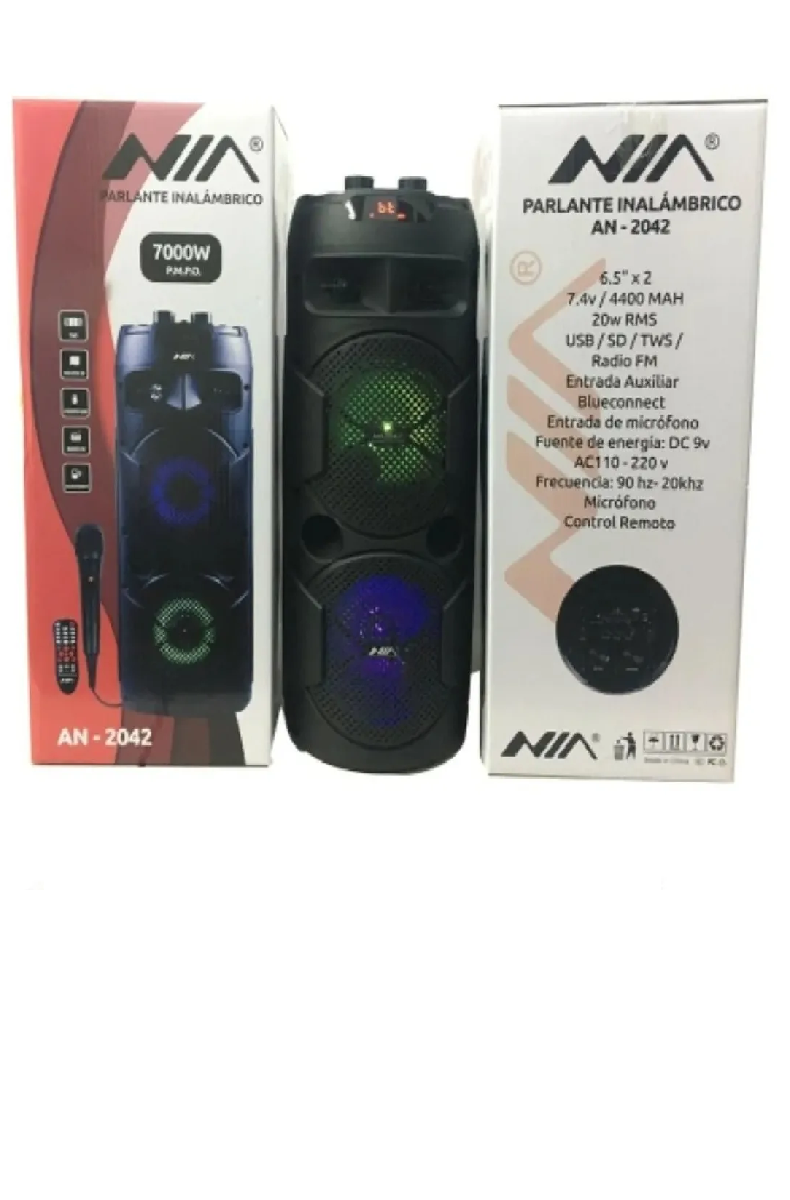 Miniatura 2 de Parlante NIA AN-2042 portátil con blueto