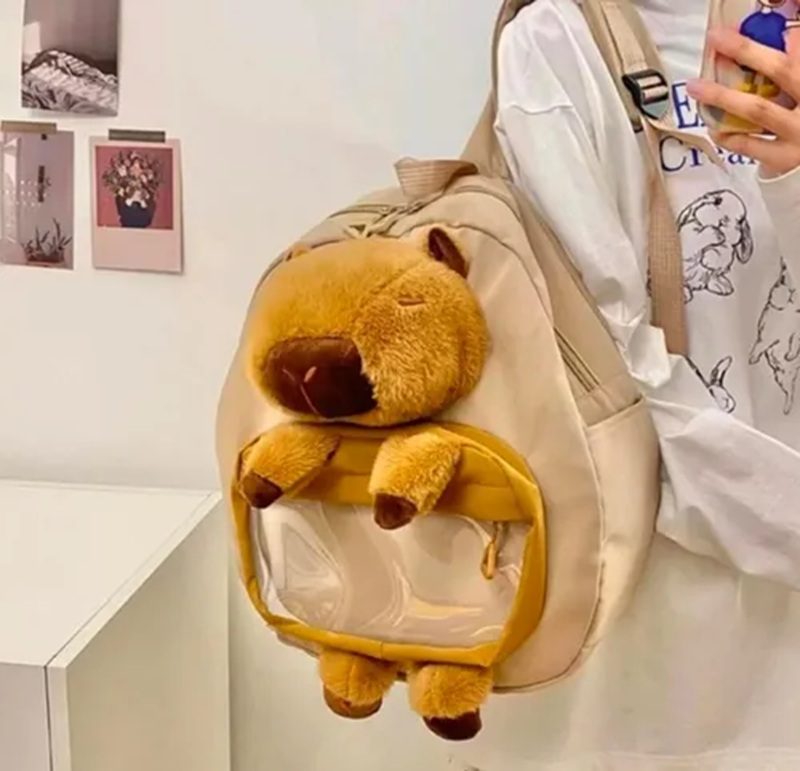 Mochila De Capibara Con Diseño 3D