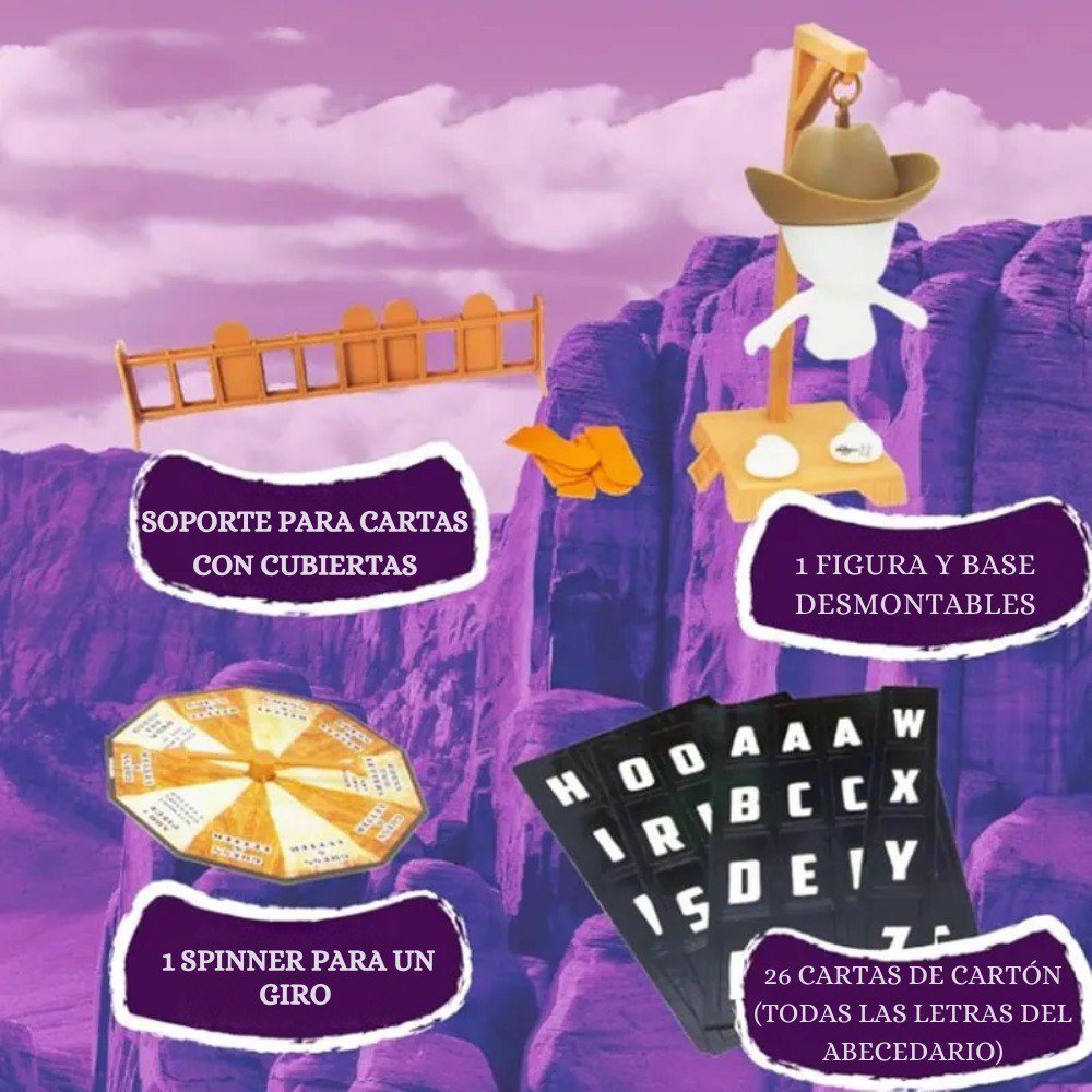 Miniatura 2 de Juego De Mesa Ahorcado Vaquero Magnetico