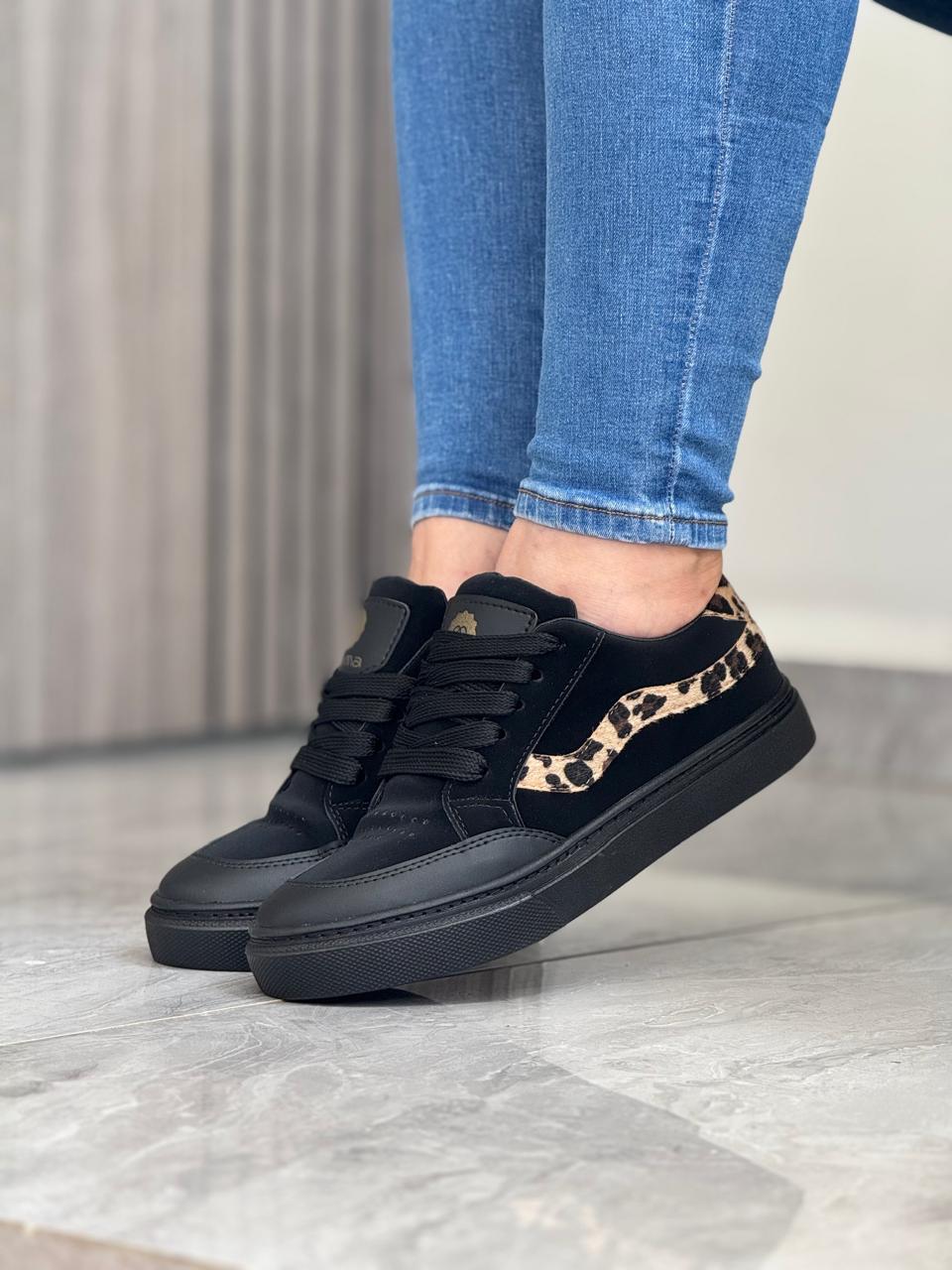 CASUAL DAMA PRINT NEGRO
