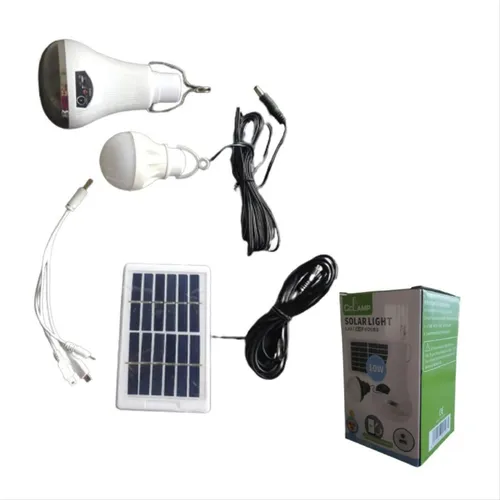 Kit 2 Bombillos Recargable Panel Solar