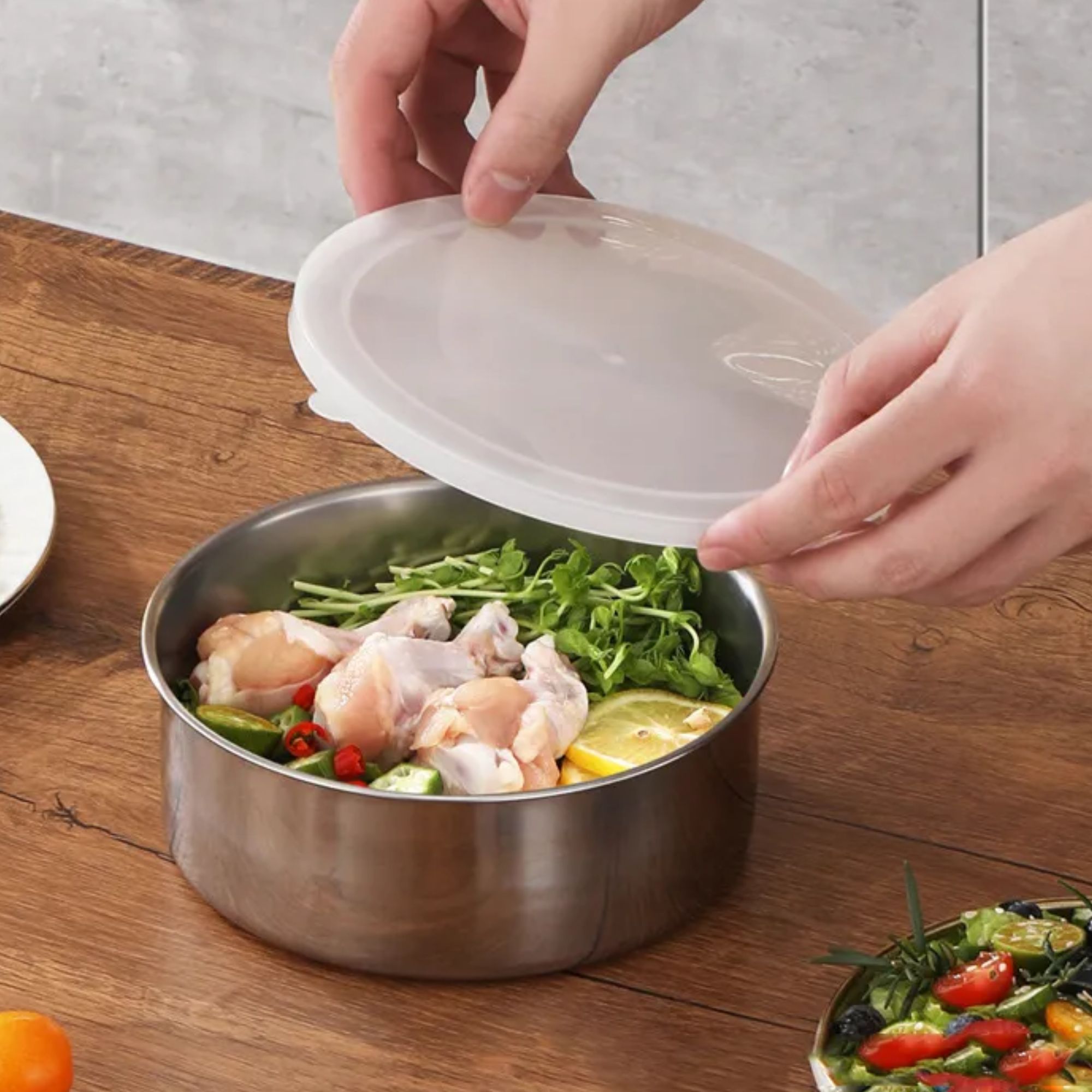 Combo Ensaladera Tapax5 + Tabla 29x20 cm