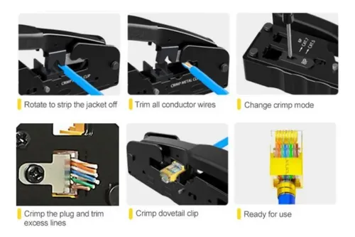 Miniatura 2 de CRIMPEADORA MULTIF PARA CABLES LAN
