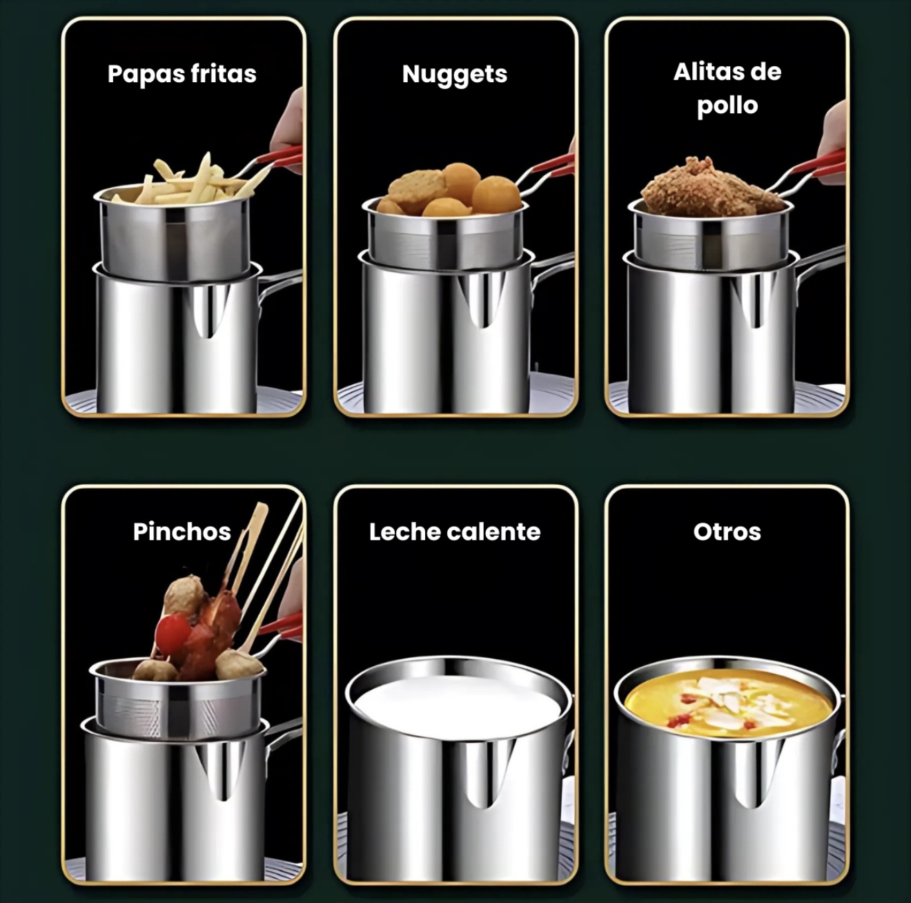 OLLA FREIDORA ACERO INOXIDABLE