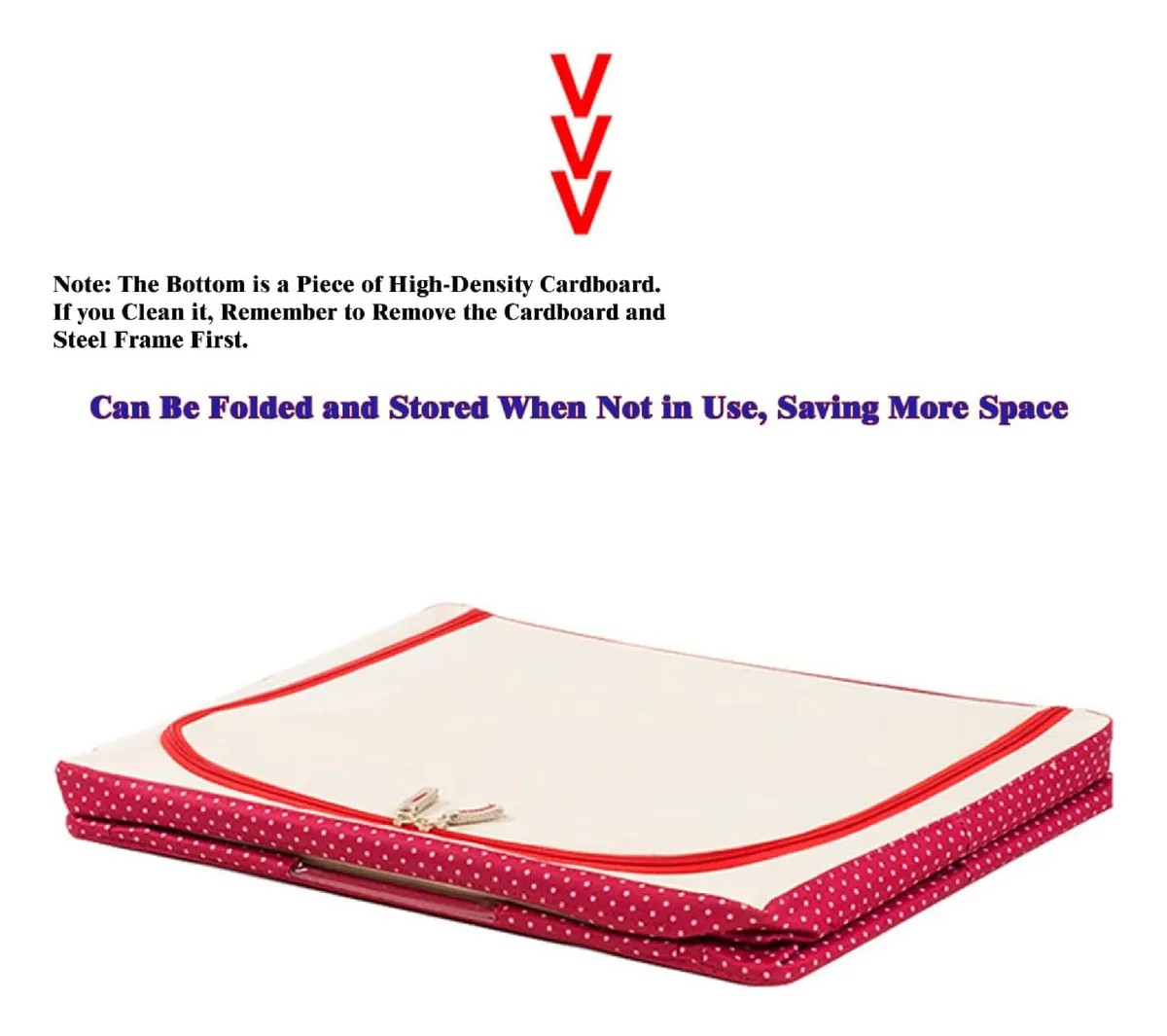 Vista 5 de Cajón Organizador sabanas Cubrelecho - Color: Rojo