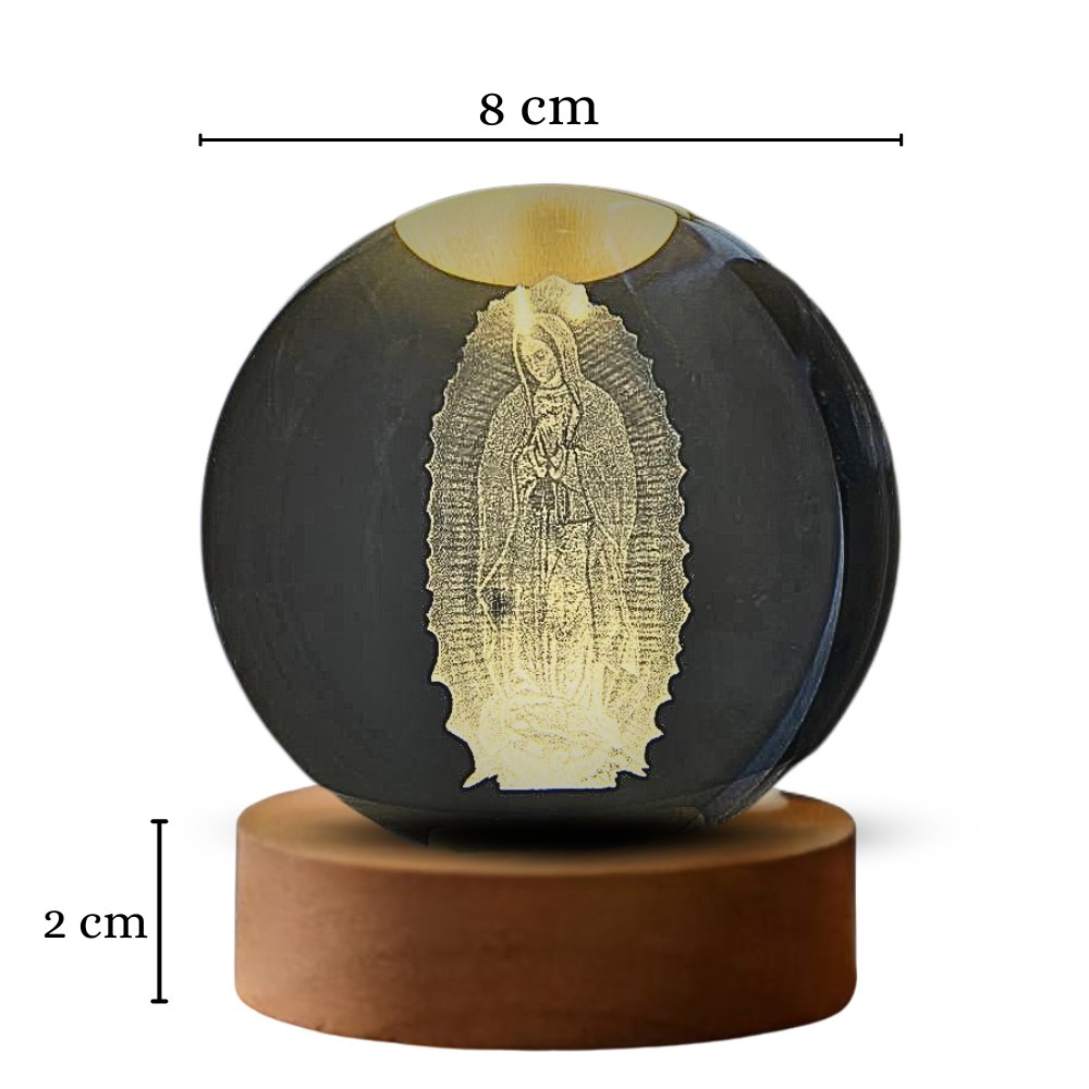 Lampara Esfera Cristal Guadalupe Grande