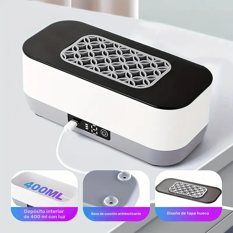 Miniatura 3 de LIMPIADOR ULTRASONICO CON PORTA BROCHAS