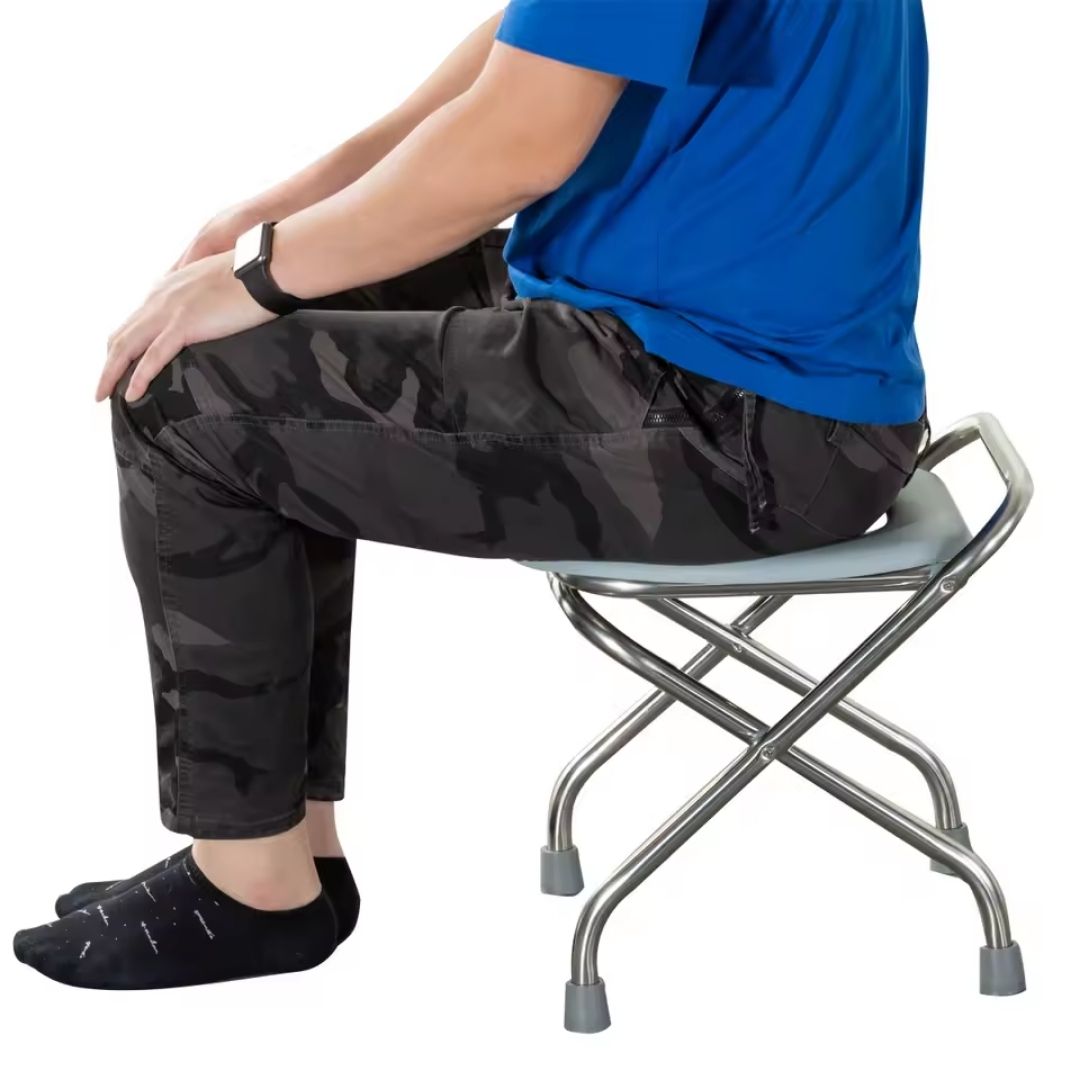 Silla Inodoro Plegable de Acero Firme