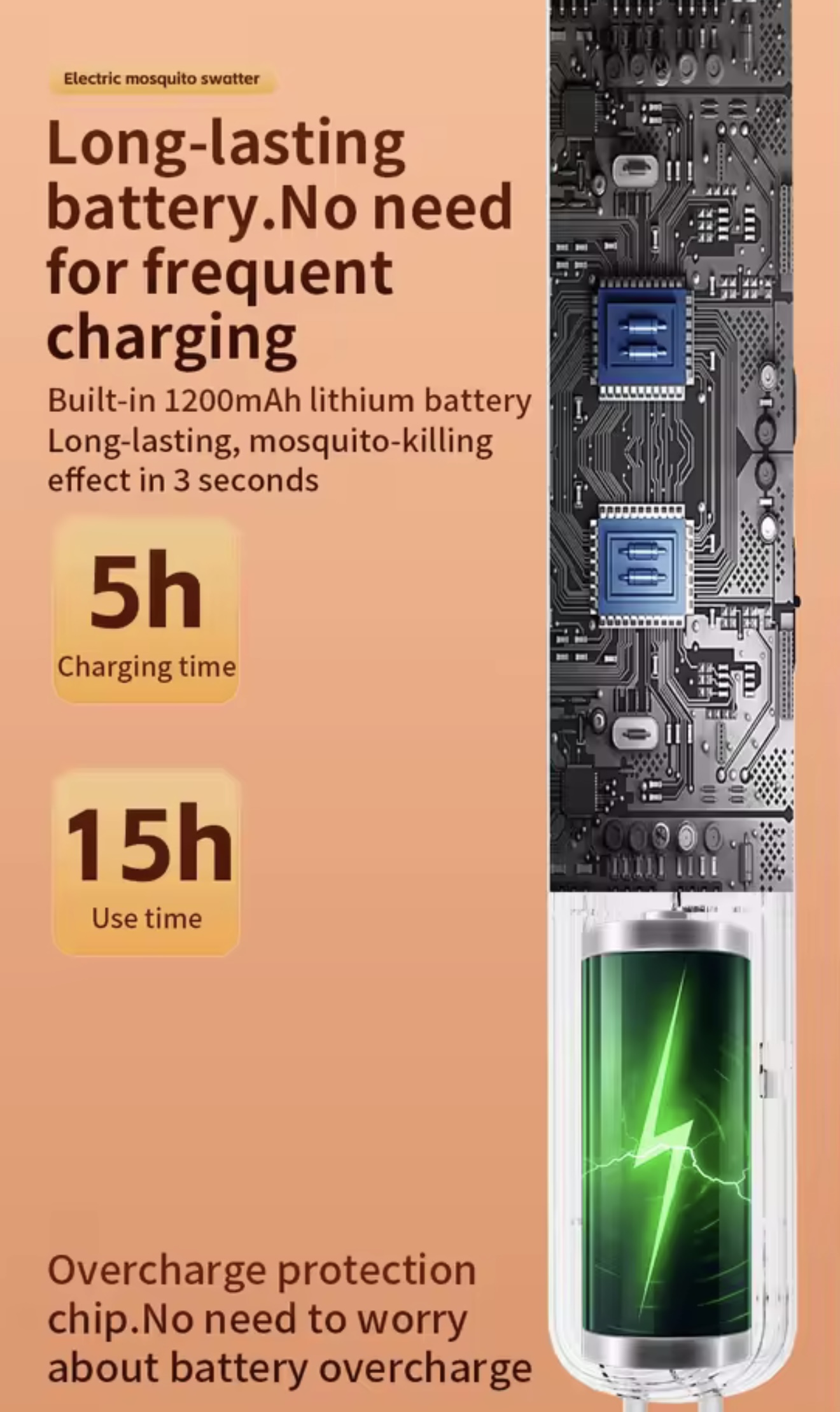 Miniatura 3 de RAQUETA MATA MOSCAS 3 EN 1