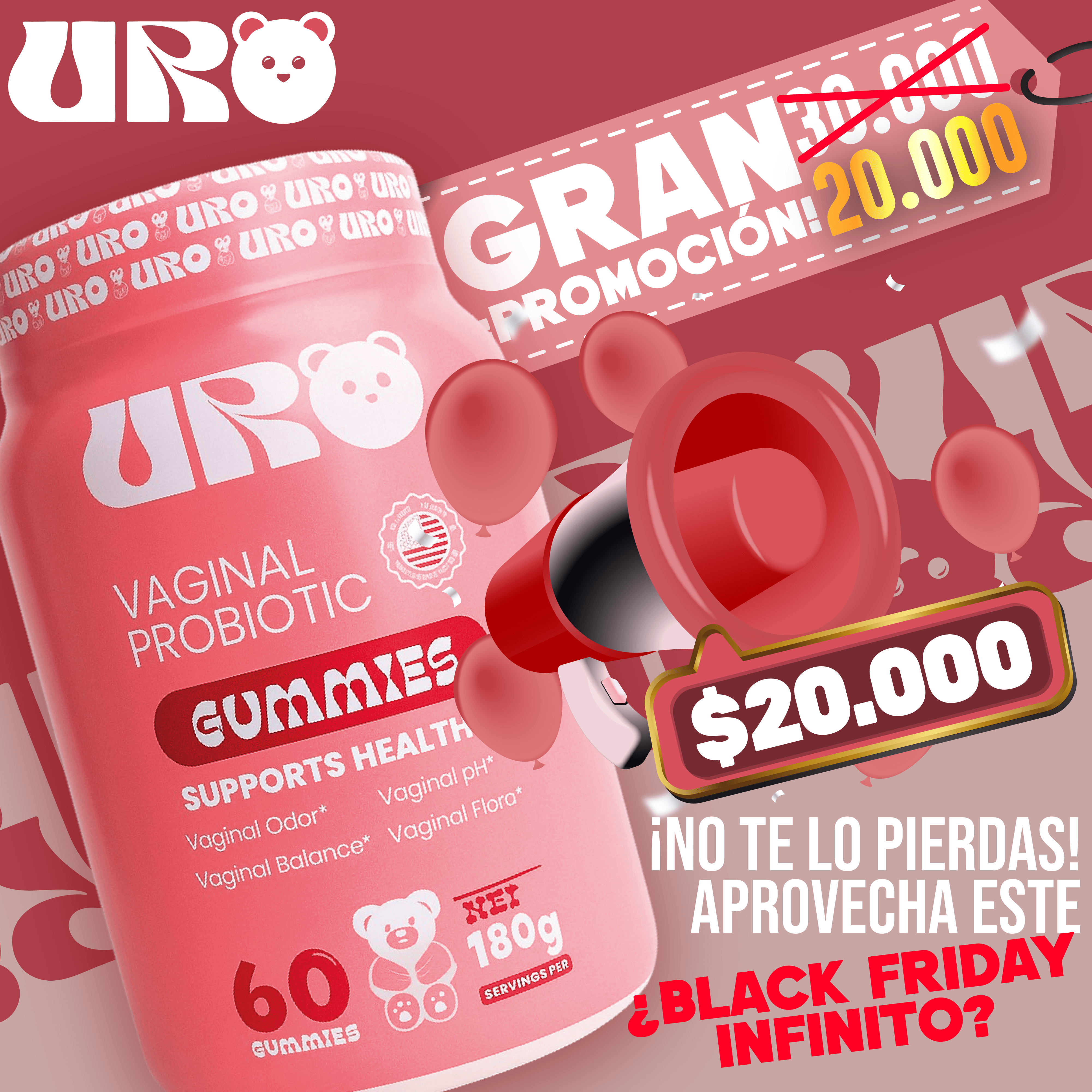 URO Gomitas Envase de 60 Gomitas