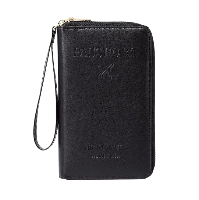 Billetera portapasaporte con RFID