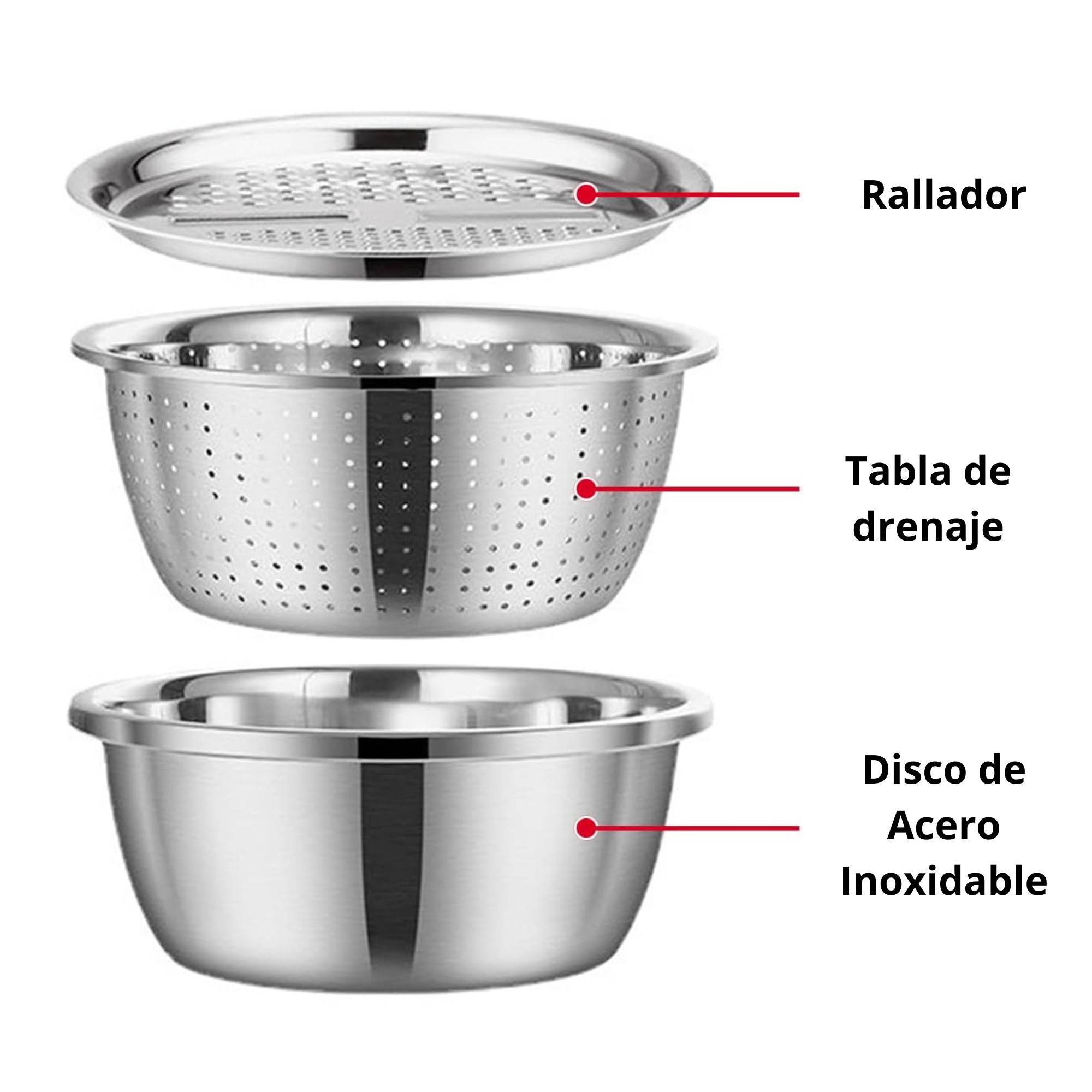 Miniatura 9 de Set Bowl con Colador y Rayador