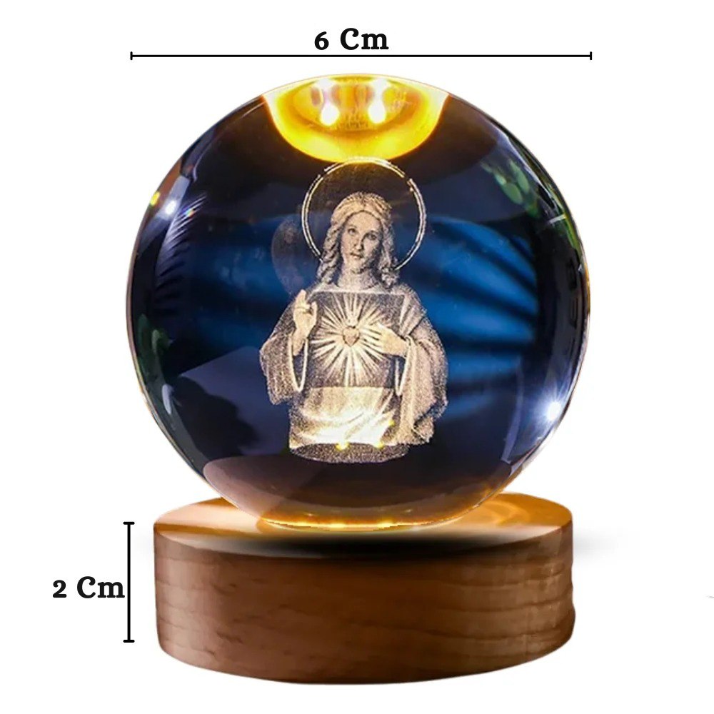 Miniatura 2 de Lampara Esfera Sagrado Corazon De Jesus