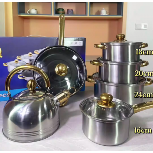 ollas 12 piezas tetera mas cuchillos