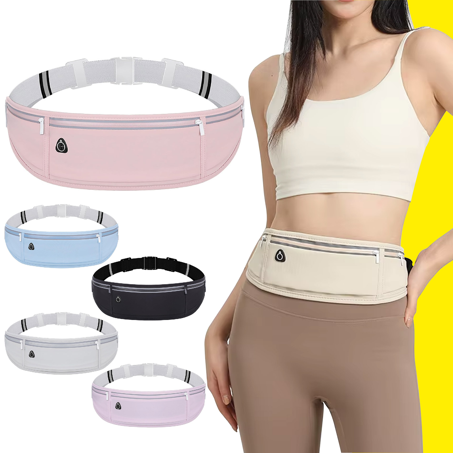 Canguro Impermeable Deportivo Invisible - Color: Azul Claro