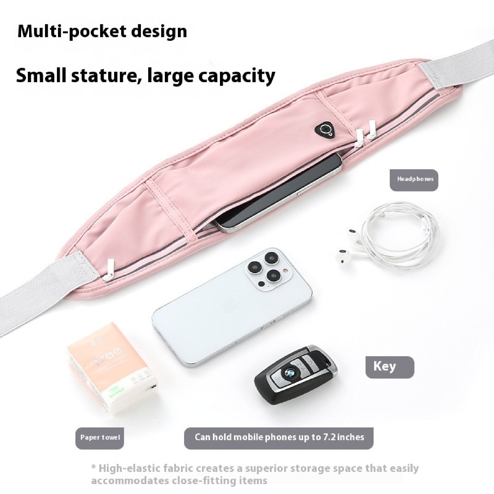 Miniatura 2 de Canguro Impermeable Deportivo Invisible - Color: Lila