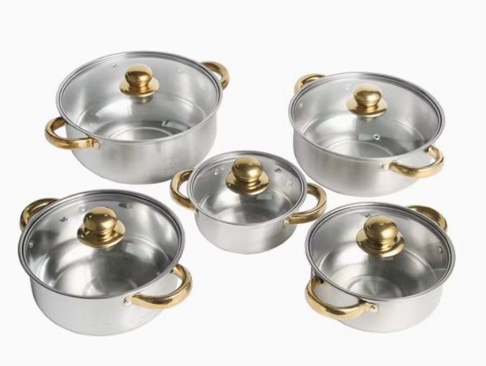 Miniatura 4 de Set de Ollas de Acero Inoxidable 10 Piez