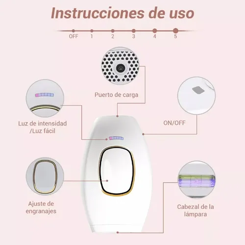 Depiladora IPL con cable de alimentación