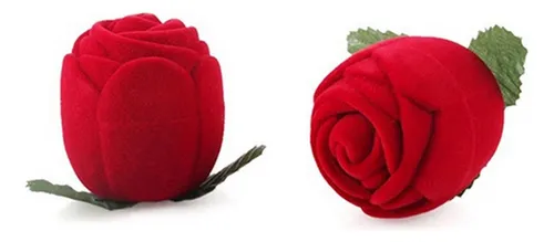 Miniatura 5 de Flor Roja Caja de Lujo Anillo