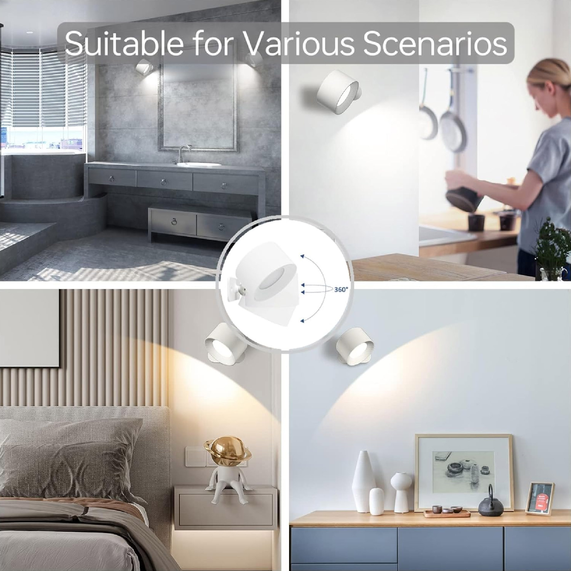 Lampara Led Tactil De Pared Con Control