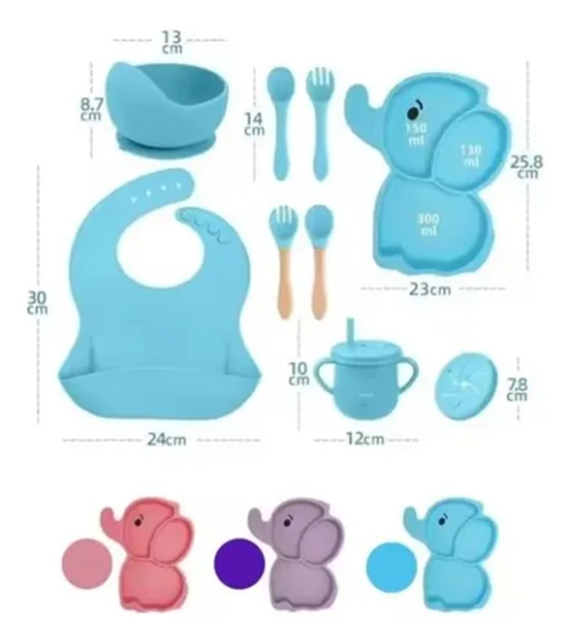 Set De Alimentación Infantil En Silicona