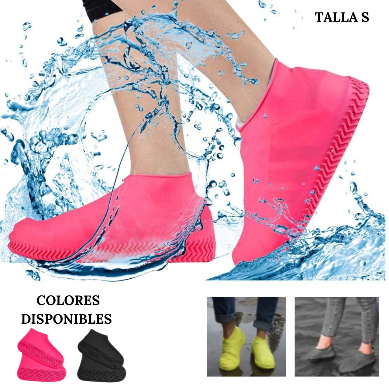 Cubre Zapatos De Lluvia Impermeable T-S