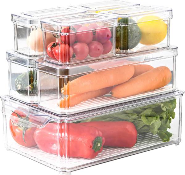 Set 7 Contenedores Organizadores Nevera