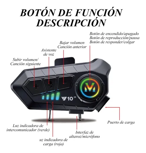 Miniatura 3 de Intercomunicador Bluetooth KR -M1