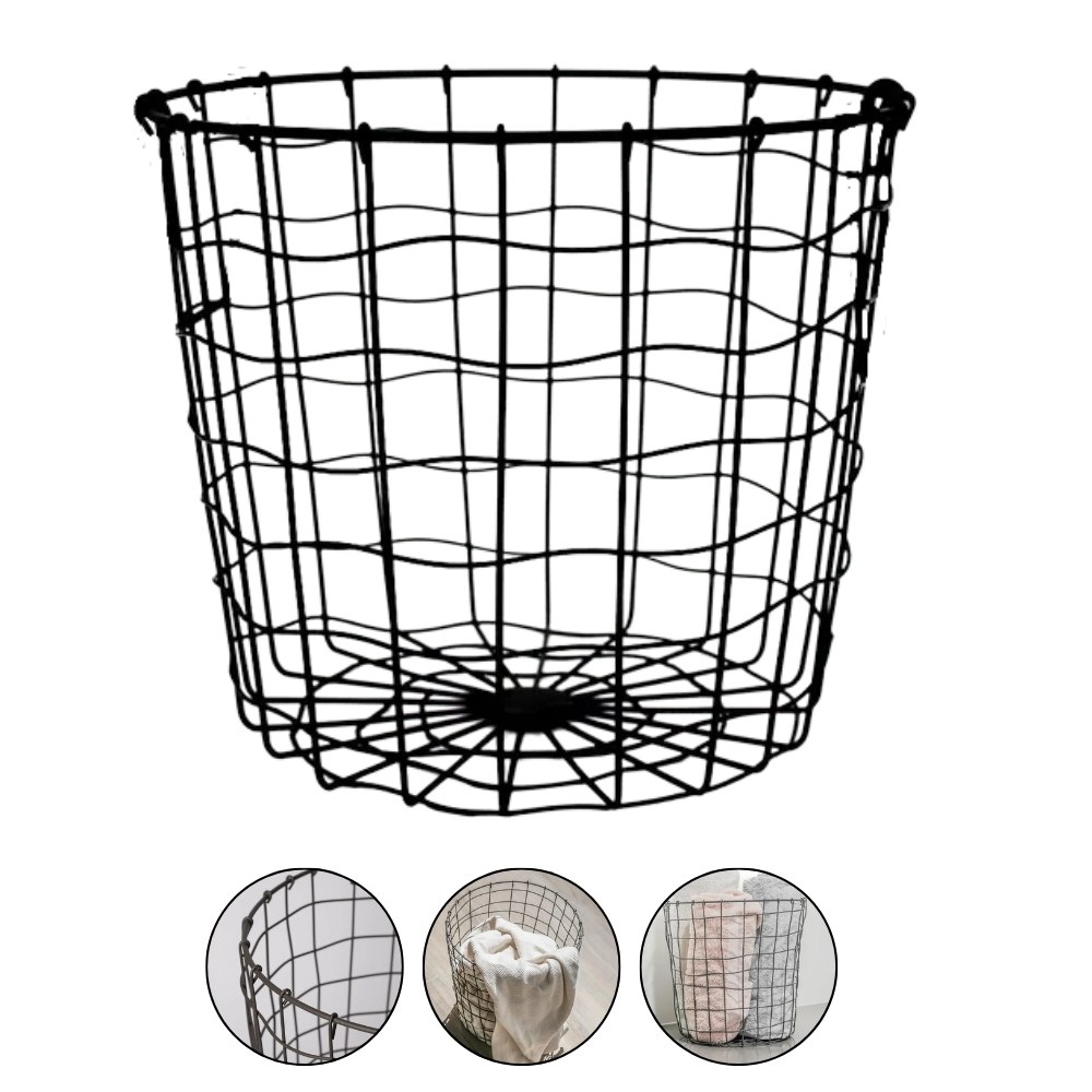 Cesta Metalica De Alambre Papelera