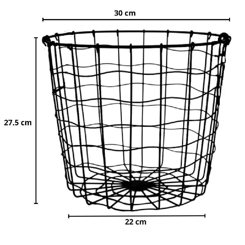 Miniatura 2 de Cesta Metalica De Alambre Papelera