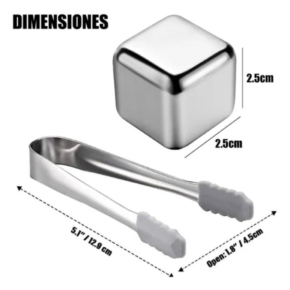 Miniatura 4 de Cubos de Hielo Acero Inoxidable Reutiliz