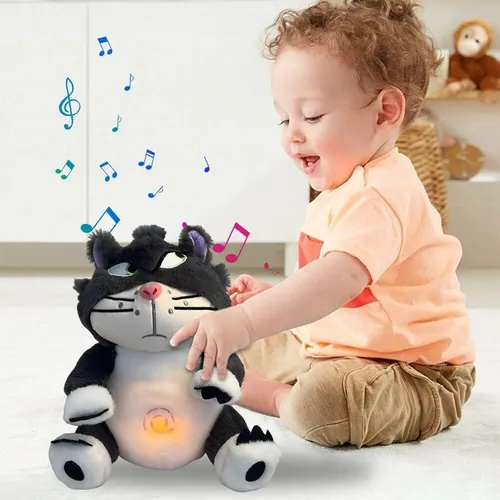 Miniatura 3 de PELUCHE GATO LUCIFER RESPIRA