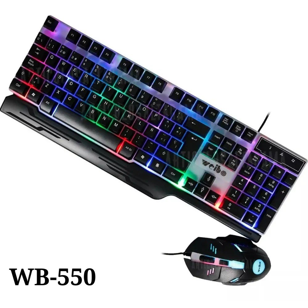 Miniatura 2 de Combo Teclado Y Mouse Gamer Weibo Wb-550